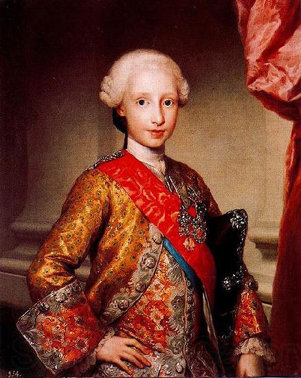 Anton Raphael Mengs Portrait of Infante Antonio Pascual of Spain Germany oil painting art